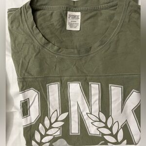 Pink nation t shirt green/medium